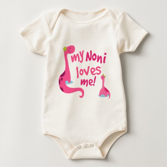 My Noni Loves Me Dinosaur Baby Bodysuit