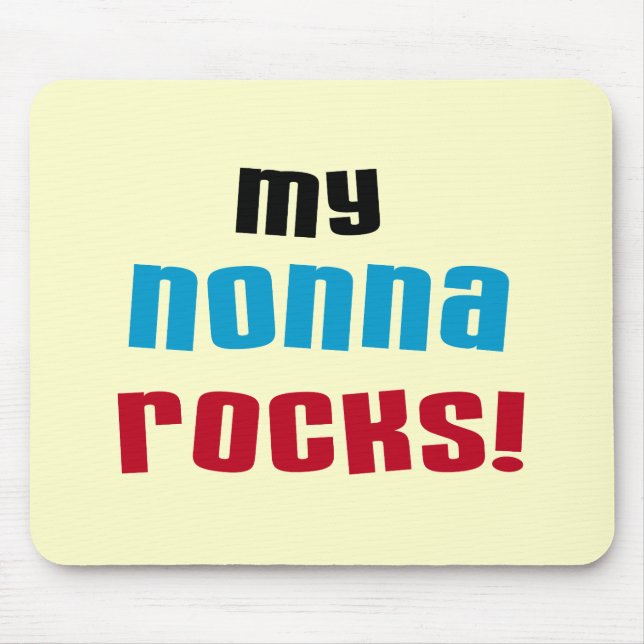 My Nonna Rocks T-shirts and Gifts Mouse Mat (Front)