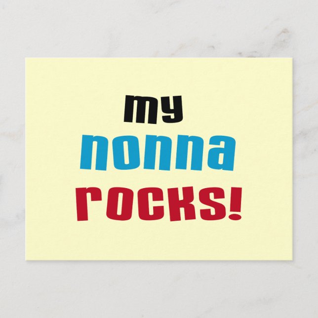My Nonna Rocks T-shirts and Gifts Postcard (Front)