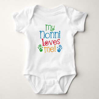 My Nonni Loves Me Grandchild Gift Baby Bodysuit