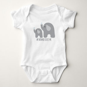 My Nonno Loves Me - Elephant Baby Bodysuit