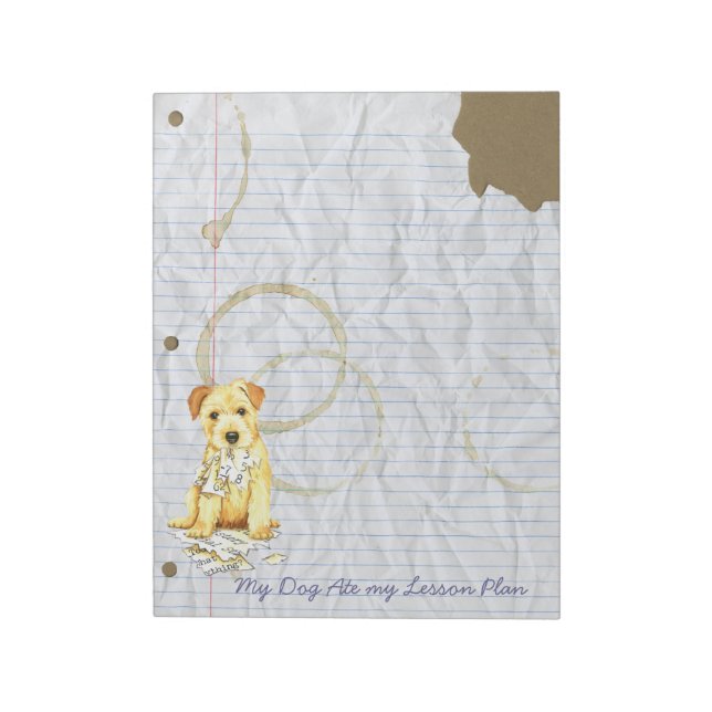 My Norfolk Terrier Ate My Lesson Plan Notepad (Rotated)