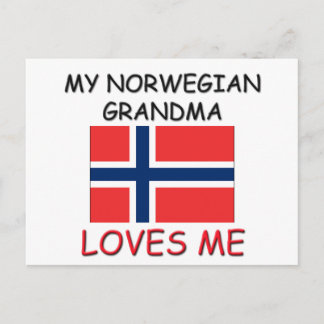 My Norwegian Grandma Loves Me Postcard
