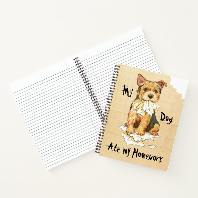 My Norwich Terrier Ate My Homework Notebook (Inside)