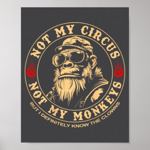 My Not Circus Not Monkeys Gorilla Poster