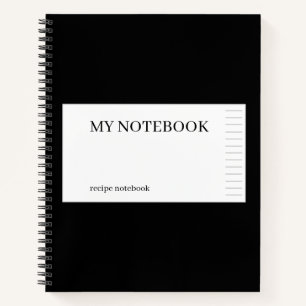 My Notebook, Recipe Notebook - Black
