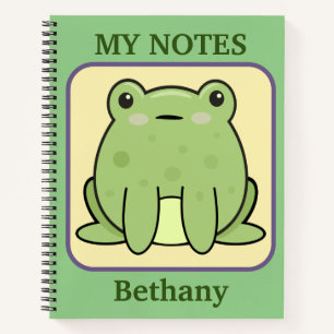 My Notes Frog Personalised Notebook