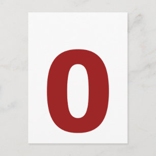 My Number Is 0! Postcard