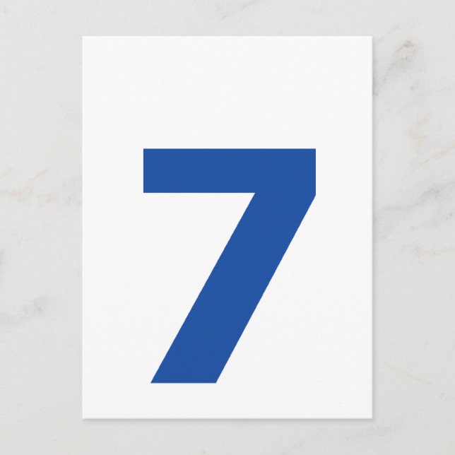 My number is 7 postcard (Front)