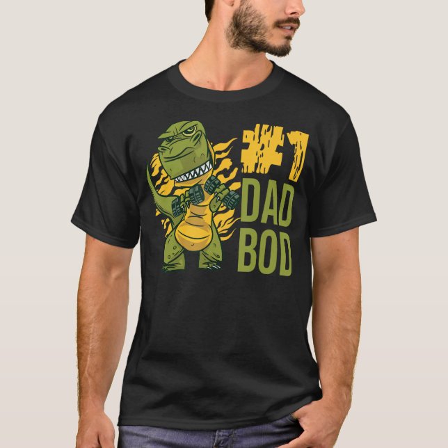 My Number One Dad Body Reptile Family Dinosaur T-Shirt (Front)