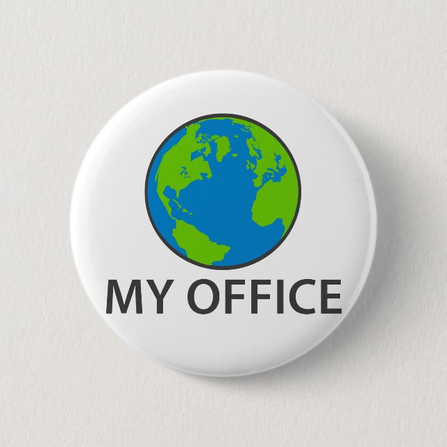 My Office 6 Cm Round Badge (Front)