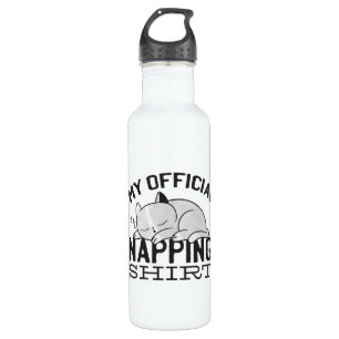 My official napping shirt - Lazy sleeping Cat 710 Ml Water Bottle
