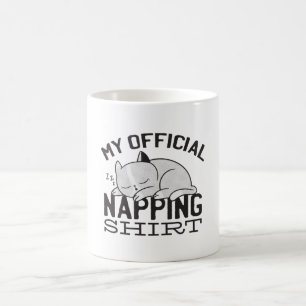 My official napping shirt - Lazy sleeping Cat Coffee Mug