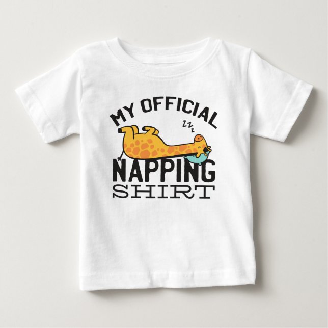My official napping shirt - Lazy sleeping Giraffe (Front)
