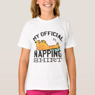 My official napping shirt - Lazy sleeping Giraffe