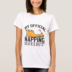 My official napping shirt - Lazy sleeping Giraffe