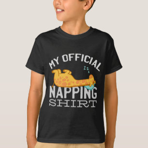 My official napping shirt - Lazy sleeping Giraffe