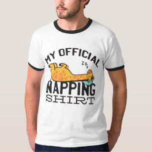 My official napping shirt - Lazy sleeping Giraffe