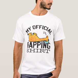 My official napping shirt - Lazy sleeping Giraffe