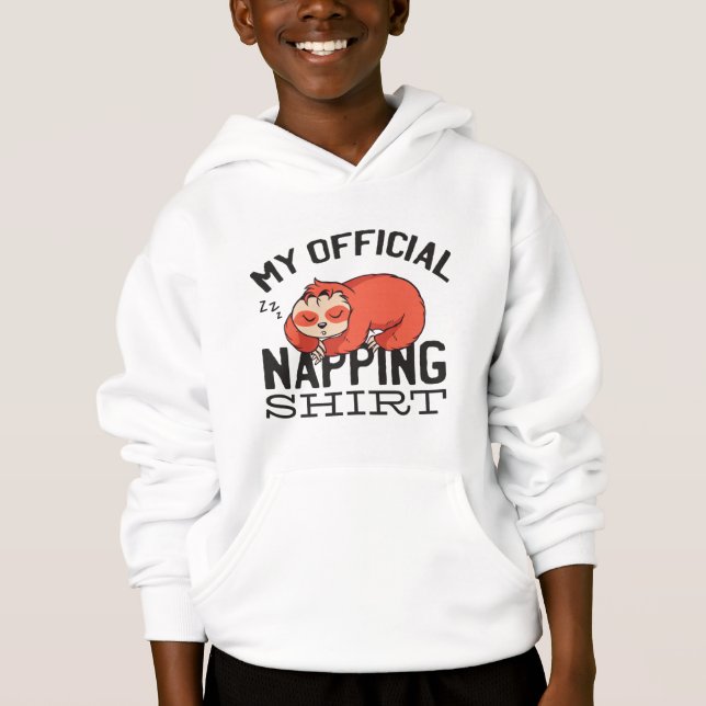 My official napping shirt - Lazy sleeping Sloth (Front)