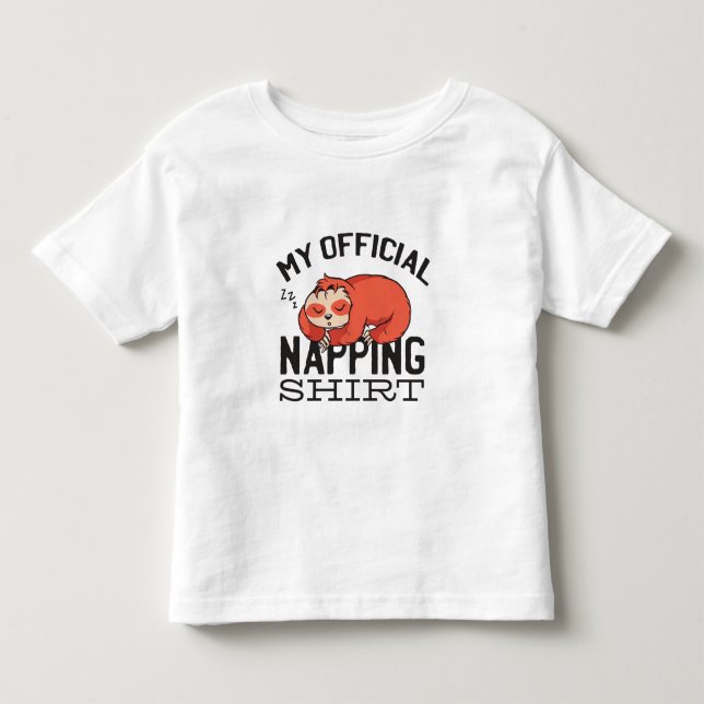 My official napping shirt - Lazy sleeping Sloth (Front)