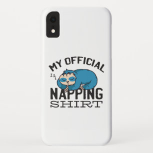 My official napping shirt - Lazy sleeping Sloth iPhone XR Case
