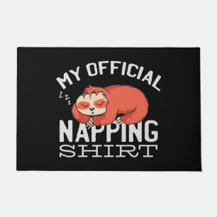 My official napping shirt - Lazy sleeping Sloth Doormat