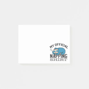 My official napping shirt - Lazy sleeping Sloth Post-it Notes