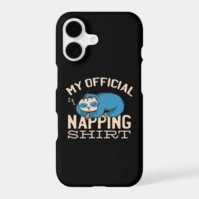 My official napping shirt, Lazy sleeping Sloth Samsung Galaxy Case (Back)