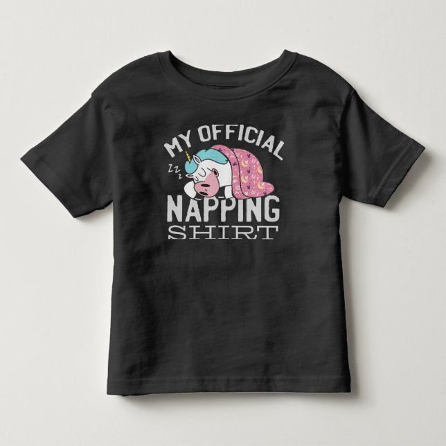 My official napping shirt - Lazy sleeping Unicorn (Front)
