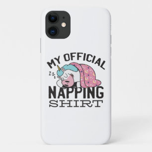 My official napping shirt - Lazy sleeping Unicorn iPhone 11 Case