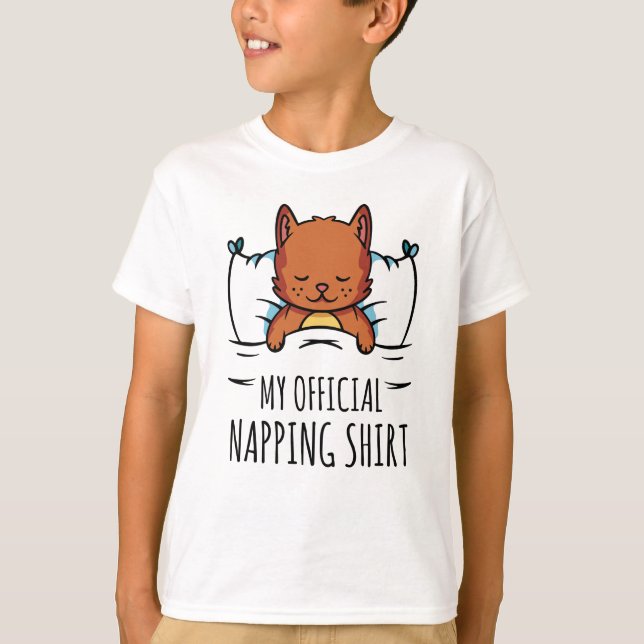 My official napping shirt with sleeping Cat (Front)