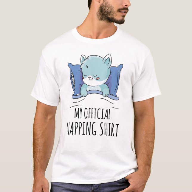 My official napping shirt with sleeping Cat (Front)
