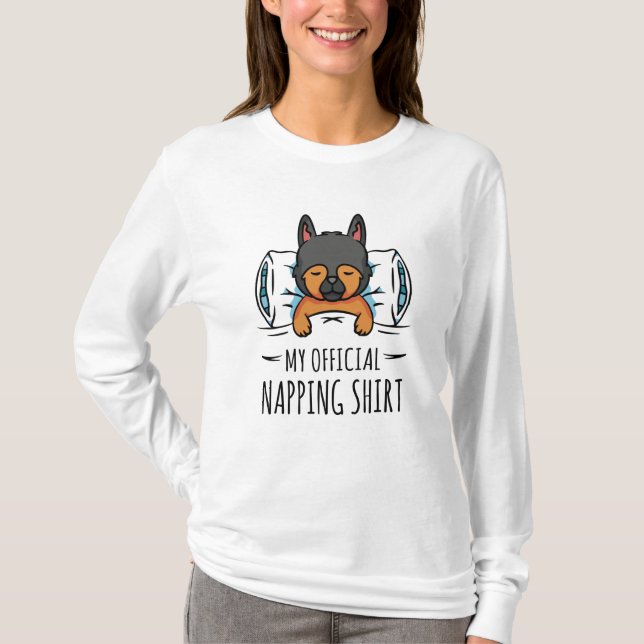 My official napping shirt with sleeping Dog (Front)