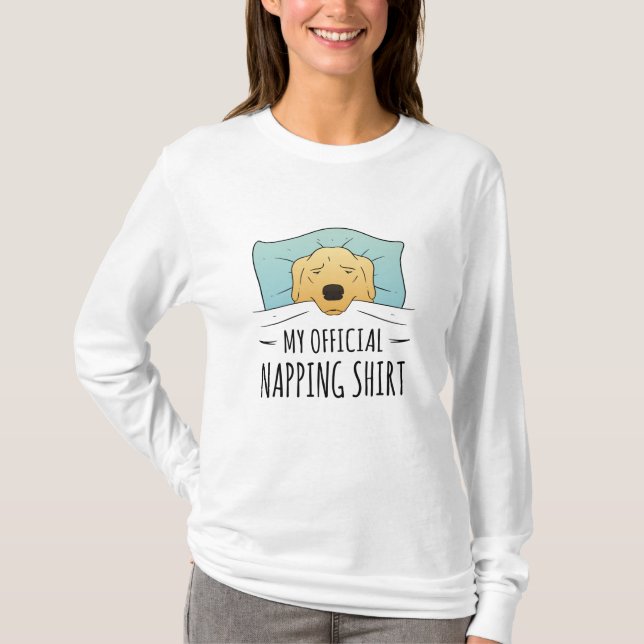 My official napping shirt with sleeping Dog (Front)