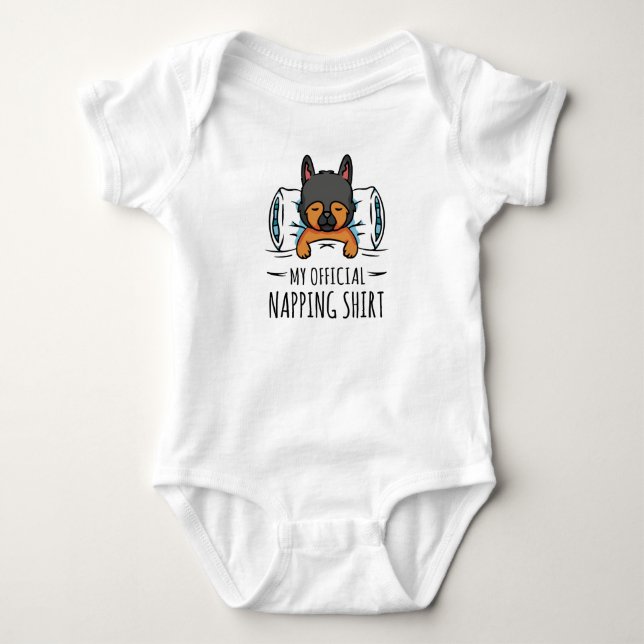 My official napping shirt with sleeping Dog (Front)