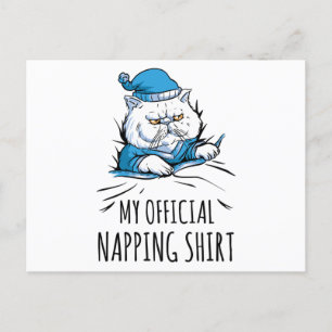 My official napping shirt with sleeping Dog Postcard