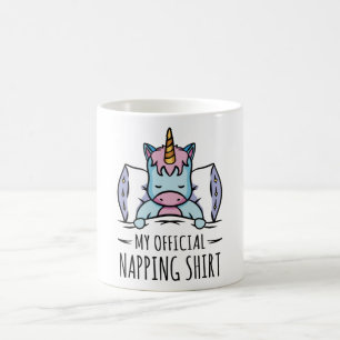 My official napping shirt with sleeping Unicorn Coffee Mug