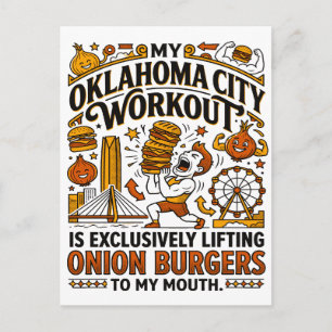 My Oklahoma City Onion Burgers Workout Postcard