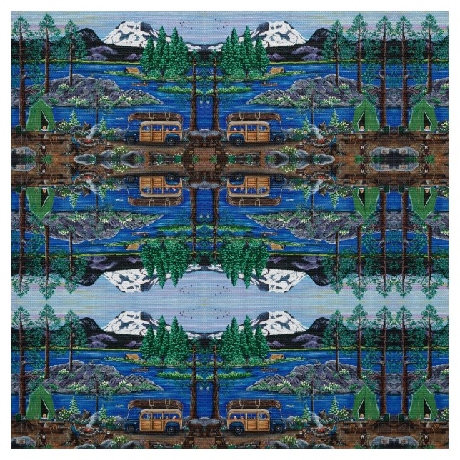 My "Old" Camping Woody Fabric (Swatch)