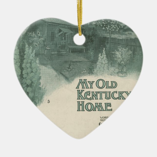 My Old Kentucky Home Ceramic Tree Decoration (Front)