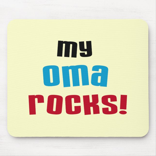 My Oma Rocks T-shirts and Gifts Mouse Mat (Front)