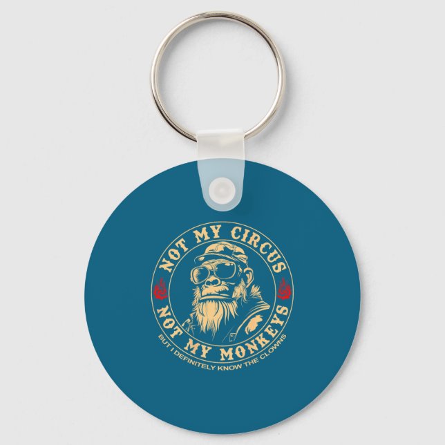 My On Not Circus Not Monkeys Gorilla Key Ring (Front)