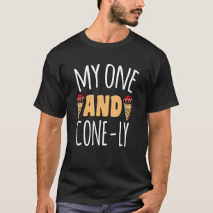 My One And Cone Ly Motif For Ice Cream T-Shirt
