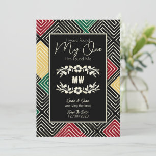 MY ONE Has Found Me Tribal African Wedding Save The Date
