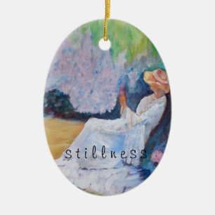 My one word : stillness : ceramic tree decoration