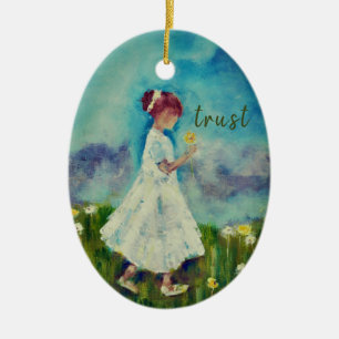 My One Word : Trust Ceramic Tree Decoration