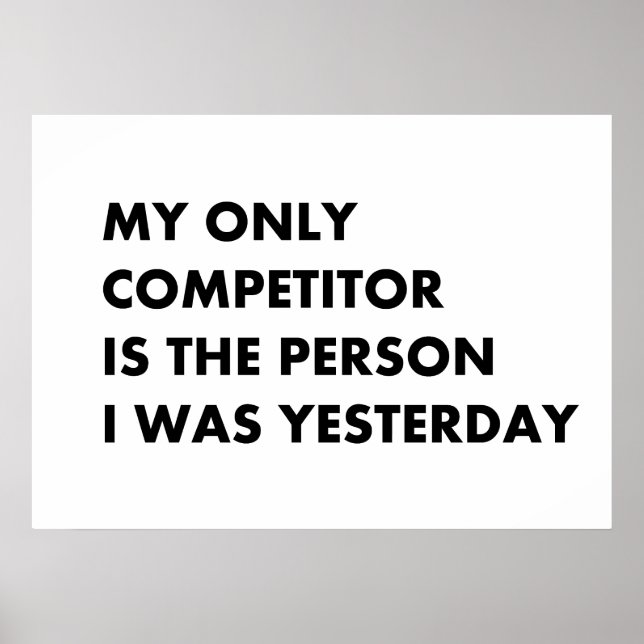 My only competitor poster (Front)
