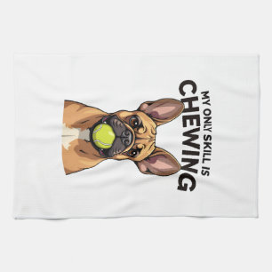 My Only Skill Is Chewing Vintage French Bulldog Te Tea Towel