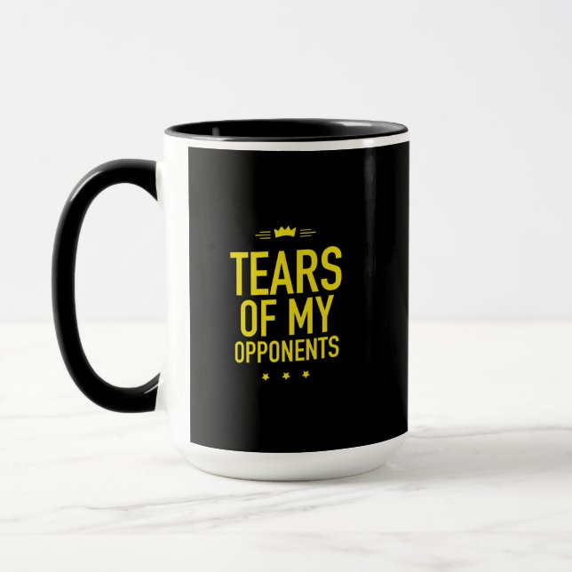 My opponents funny boxing quote mug (Left)